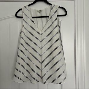 Love Tree White and Black Chevron Blouse